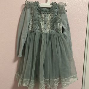 Tutu dress with blue lace dress BOATMOUSE size 120/60 or 4-5 US